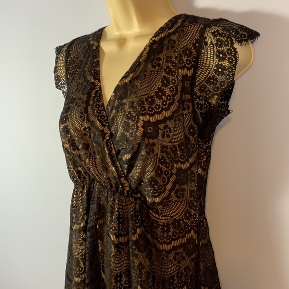 Tiffany Rose maternity Imogene black lace cap sleeve mini /midi dress size UK 3 - Picture 5 of 13